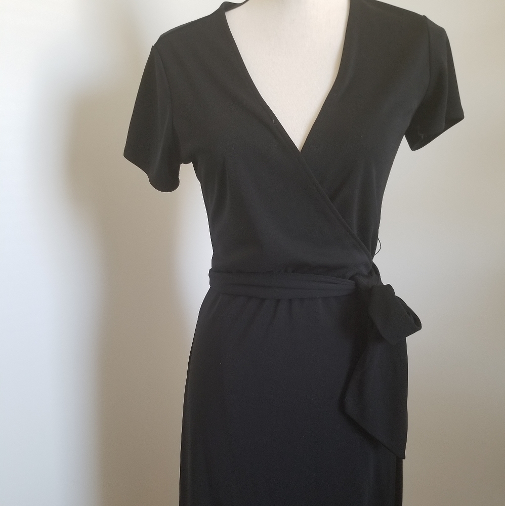 Black wrap dress